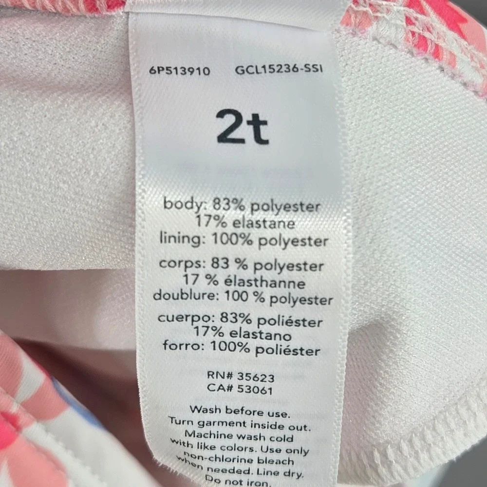 Old Navy Carters Toddler 2T Swimsuit Lot Daisy Tropical Floral Ruffle One Piece